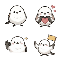 雪之妖精(銀喉長尾山雀)的實用表情包