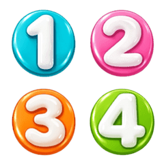 Mini Balloon Gradient Numbers set2