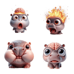 厚唇河馬放棄掙扎