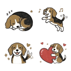 ずっと使えるビーグル絵文字