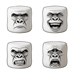 表情豐富的棉花糖大猩猩