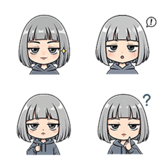 Silver-haired bob reaction emoji