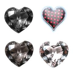 13607 DIAMOND HEARTS RED BLACK