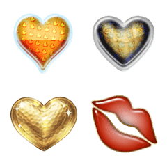 13603 HEARTS n KISS orange yellow