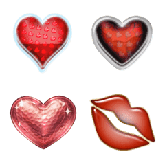 13602 HEARTS n KISS deep red