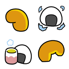 飯糰和麵包動畫表情符號