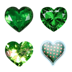 13608 DIAMOND HEARTS mos green