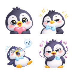 毎日使える✨ペンギンの絵文字✨3D