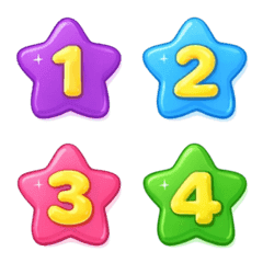Colorful Counting Star Emoji
