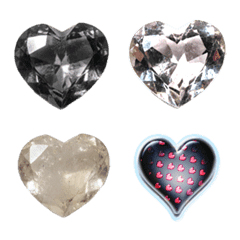 1360H DIAMOND HEARTS BLACK red hearts