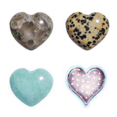 1360V natural stone hearts ...