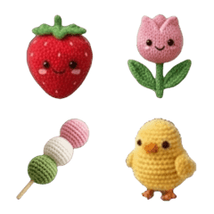 Spring, School&Picnic|Cozy knitted Emoji