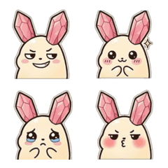 粉晶QQ兔：臉部表情日常