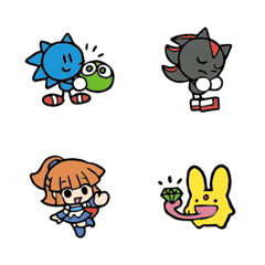 Sonic and Puyopuyo 35th Special Emojis