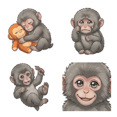 ลิงน้อยคอยรัก อิโมจิ