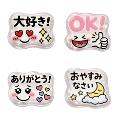 Simple and cute sticker emojis