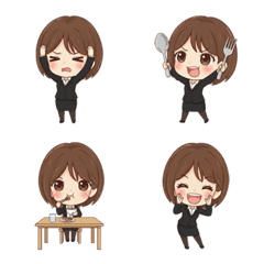 PriawJeed Quiet Office Girl Emoji
