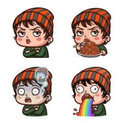 Retro Showa Girl Reaction Emoji vol.1