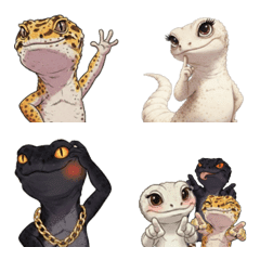 a humanic Leopard lizard