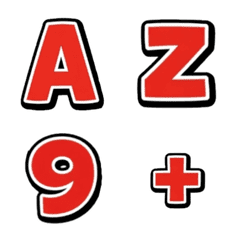 Emoji alphabet black & red