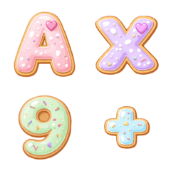 Emoji alphabet cookie pastel
