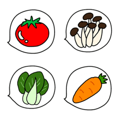 Vegetable Speech Bubbles Shopping List