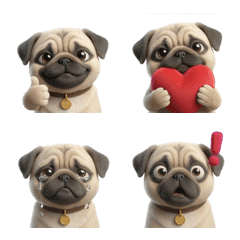 Cute Pug emojis