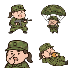 ใช้ได้ทุกวัน! รีแอคชันทหารหญิงตัวกลม