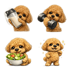 Serious Diet Toy Poodle Emojis