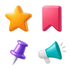 Emoji : Icons for work / topics Set 3D