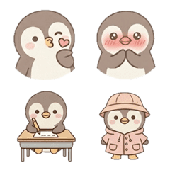Simple and cute penguin emoji 1
