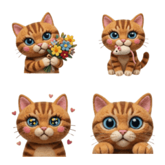 Needle Felted Tabby Cat