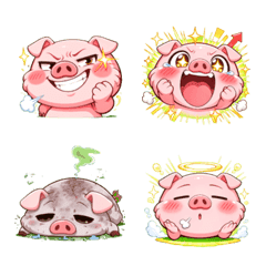 爆笑豬豬誇張反應表情貼