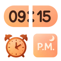 Cute Orange Time Emoji