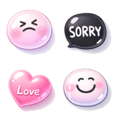 Soft pastel puffy emoji