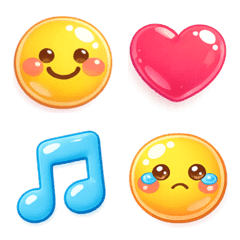 Cute Puffy Gel Sticker Emojis