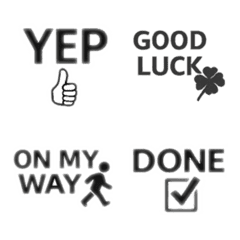 快速回覆！極簡英文圖示表情