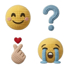 Everyday Use!Cozy Yarn Expression Emojis
