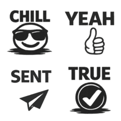 簡約英語日常反應貼圖