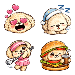 Fluffyy Toy Poodle Emoji