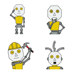 超現實可愛機器人表情符號