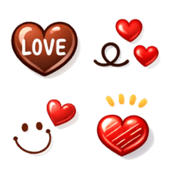 Lots of different heart emojis