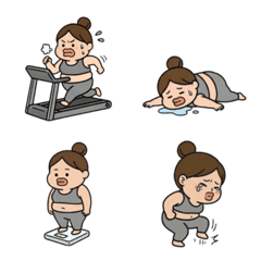 สาวออกกำลังกายตัวกลม รีแอคชัน