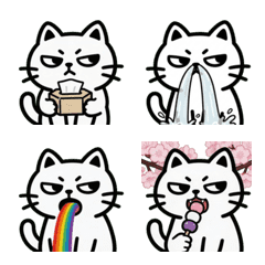 春天的真心話：對抗花粉的超現實白貓