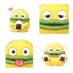 Cute and chill Onigyo emojis.