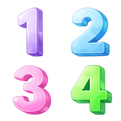 Cute Colorful Numbers 3D