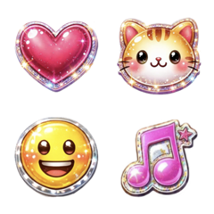 Move! Sparkly puffy sticker emoji (599)