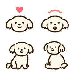 Fluffy Maltese Emojis