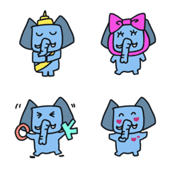 a lucky elephant emoji