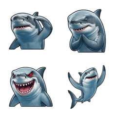 Realistic Shark Reaction Emoji